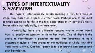 Understanding Intertextuality as a Dramatic Technique in Literature | PPTX