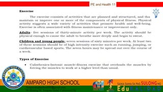 PE and Health 11
 