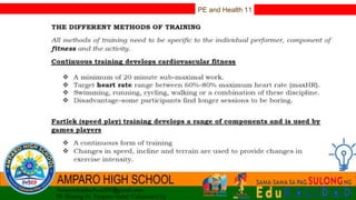 PE and Health 11
 