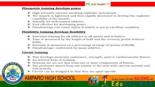 PE and Health 11
 