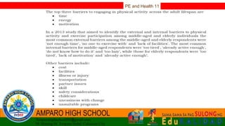 PE and Health 11
 