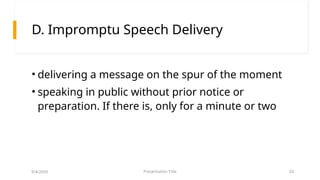 Q2 - M5 - Modes of Delivery of Speech.pptx