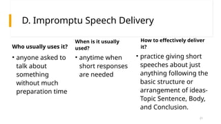 Q2 - M5 - Modes of Delivery of Speech.pptx