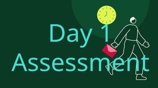 Day 1
Assessment
 