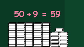50 +9 = 59
 