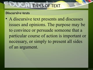 Discursive Text/reference Q2-WEEK2 TYPES OF TEXT- Prose and Poetry.pptx