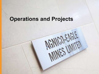 Operations and Projects
 