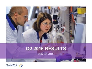 Q2 2016 RESULTS
July 29, 2016
 