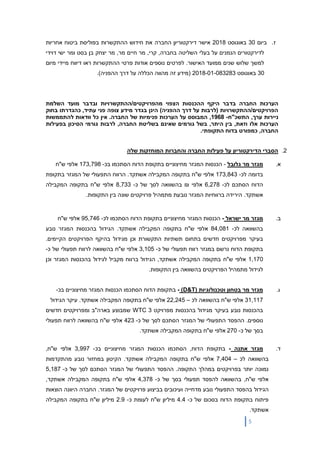 5
‫ז‬.‫ביום‬30‫באוגוסט‬2018‫חי‬ ‫את‬ ‫החברה‬ ‫דירקטוריון‬ ‫אישר‬‫אחריות‬ ‫ביטוח‬ ‫בפוליסת‬ ‫ההתקשרות‬ ‫דוש‬
‫דוידי‬ ‫ישי‬ ‫ומר‬ ‫בסט‬ ‫בן‬ ‫יצחק‬ ‫מר‬ ,‫מר‬ ‫חיים‬ ‫מר‬ ,‫קרי‬ ,‫בחברה‬ ‫השליטה‬ ‫בעלי‬ ‫על‬ ‫הנמנים‬ ‫לדירקטורים‬
‫מיום‬ ‫מיידי‬ ‫דיווח‬ ‫ראו‬ ‫ההתקשרות‬ ‫פרטי‬ ‫אודות‬ ‫נוספים‬ ‫לפרטים‬ .‫האישור‬ ‫ממועד‬ ‫שנים‬ ‫שלוש‬ ‫למשך‬
30‫באוגוסט‬2018-01-083283‫דר‬ ‫על‬ ‫הכללה‬ ‫מהווה‬ ‫זה‬ ‫(מידע‬)‫ההפניה‬ ‫ך‬.
‫הערכות‬‫החברה‬‫בדבר‬‫היקף‬‫ההכנסות‬‫הצפוי‬‫מ‬‫ה‬‫פרויקטים‬/‫ה‬‫התקשרויות‬‫השלמת‬ ‫מועד‬ ‫ובדבר‬
)‫ההפניה‬ ‫דרך‬ ‫על‬ ‫(לרבות‬ ‫הפרויקטים/ההתקשרויות‬‫הינן‬‫בגדר‬‫מידע‬‫צופה‬‫פני‬‫עתיד‬,‫כהגדרתו‬‫בחוק‬
‫ניירות‬‫ערך‬,‫התשכ‬"‫ח‬-1968,‫המבוסס‬‫על‬‫הערכות‬‫פנימיות‬‫של‬‫החברה‬.‫אין‬‫כל‬‫וודאות‬‫להתממש‬‫ות‬
‫הערכות‬‫אלו‬‫וזאת‬,‫בין‬‫היתר‬,‫בשל‬‫גורמים‬‫שאינם‬‫בשליטת‬‫החברה‬,‫לרבות‬‫גורמי‬‫הסיכון‬‫בפעילות‬
‫החברה‬,‫כמפורט‬‫בדוח‬‫התקופתי‬.
2.‫שלה‬ ‫המוחזקות‬ ‫והחברות‬ ‫החברה‬ ‫פעילות‬ ‫על‬ ‫הדירקטוריון‬ ‫הסברי‬
‫א‬.‫מגזר‬‫מר‬‫גלובל‬-‫הכנסות‬‫המגזר‬‫בכ‬ ‫הסתכמו‬ ‫הדוח‬ ‫בתקופת‬ ‫מחיצוניים‬-173,798‫אלפי‬‫ש"ח‬
‫בדומה‬‫ל‬‫כ‬-173,843‫אלפי‬‫ש"ח‬‫אשתקד‬ ‫המקבילה‬ ‫בתקופה‬.‫ה‬‫רווח‬‫ה‬‫תפעולי‬‫ה‬ ‫של‬‫מגזר‬‫בתקופת‬
‫לכ‬ ‫הסתכם‬ ‫הדוח‬-6,278‫אלפי‬₪‫בהשוואה‬‫ל‬‫כ‬ ‫של‬ ‫סך‬-8,733‫אלפי‬‫ש"ח‬‫המקבילה‬ ‫בתקופה‬
.‫אשתקד‬‫שונה‬ ‫פרויקטים‬ ‫מתמהיל‬ ‫נובעת‬ ‫המגזר‬ ‫ברווחיות‬ ‫הירידה‬‫התקופות‬ ‫בין‬.
‫ב‬.‫מגזר‬‫ישראל‬ ‫מר‬-‫הכנסות‬‫המגזר‬‫מ‬‫חיצוניים‬‫ל‬ ‫הסתכמו‬ ‫הדוח‬ ‫בתקופת‬‫כ‬-95,746‫אלפי‬‫ש"ח‬
‫בהשוואה‬‫ל‬‫כ‬-84,081‫אלפי‬‫ש"ח‬.‫אשתקד‬ ‫המקבילה‬ ‫בתקופה‬‫נובע‬ ‫המגזר‬ ‫בהכנסות‬ ‫הגידול‬
‫בעיקר‬.‫הקיימים‬ ‫הפרויקטים‬ ‫בהיקף‬ ‫מגידול‬ ‫וכן‬ ‫התקשורת‬ ‫תשתיות‬ ‫בתחום‬ ‫חדשים‬ ‫מפרויקטים‬
‫הדוח‬ ‫בתקופת‬‫נרשם‬‫ב‬‫מגזר‬‫רווח‬‫של‬ ‫תפעולי‬‫כ‬-3,105‫אל‬‫פי‬‫ש"ח‬‫בהשוואה‬‫ל‬‫רווח‬‫של‬ ‫תפעולי‬‫כ‬-
1,170‫אלפי‬‫ש"ח‬‫אשתקד‬ ‫המקבילה‬ ‫בתקופה‬‫ברו‬ ‫הגידול‬ ,‫ו‬ ‫המגזר‬ ‫בהכנסות‬ ‫לגידול‬ ‫מקביל‬ ‫וח‬‫כן‬
‫לגידול‬.‫התקופות‬ ‫בין‬ ‫בהשוואה‬ ‫הפרויקטים‬ ‫מתמהיל‬
‫ג‬.‫מגזר‬‫מר‬‫בטחון‬‫וטכנולוגיות‬(D&T)-‫בתקופת‬‫הדוח‬‫הסתכמו‬‫הכנסות‬‫המגזר‬‫מחיצוניים‬‫בכ‬-
31,117‫אלפי‬‫ש‬‫"ח‬‫בהשוואה‬‫לכ‬–22,245‫אלפי‬‫ש"ח‬‫בתקופה‬‫המקבילה‬‫אשתקד‬.‫הגיד‬ ‫עיקר‬‫ול‬
‫נובע‬ ‫בהכנסות‬‫בעיקר‬‫מ‬ ‫בהכנסות‬ ‫מגידול‬‫פרויקט‬3WTC‫בארה"ב‬ ‫שמבוצע‬‫חדשים‬ ‫ומפרויקטים‬
‫נוספים‬.‫ההפסד‬‫התפעולי‬‫של‬‫המגזר‬‫הסתכם‬‫לסך‬‫של‬‫כ‬-423‫אלפי‬‫ש"ח‬‫בהשוואה‬‫לרווח‬‫תפעולי‬
‫בסך‬‫של‬‫כ‬-270‫אלפי‬‫ש"ח‬‫בתקופ‬‫ה‬‫המקבילה‬‫אשתקד‬.
‫ד‬.‫מגזר‬‫אתנה‬-‫בתקופת‬‫הדוח‬,‫הסתכמו‬‫הכנסות‬‫המגזר‬‫מחיצוניים‬‫בכ‬-3,997‫אלפי‬‫ש"ח‬,
‫בהשוואה‬‫לכ‬–7,404‫אלפי‬‫ש"ח‬‫בתקופה‬‫המקבילה‬‫אשתקד‬.‫מהתקדמות‬ ‫נובע‬ ‫במחזור‬ ‫הקיטון‬
.‫התקופה‬ ‫במהלך‬ ‫בפרויקטים‬ ‫יותר‬ ‫נמוכה‬‫ההפסד‬‫התפעולי‬‫של‬‫המגזר‬‫הסתכם‬‫לסך‬‫של‬‫כ‬-5,187
‫אלפי‬,‫ש"ח‬‫בהשוואה‬‫להפסד‬‫תפעולי‬‫בסך‬‫של‬‫כ‬-4,378‫אלפי‬‫ש"ח‬‫בתקופה‬‫המקבילה‬‫אשתקד‬,
‫הגידול‬‫נובע‬ ‫התפעולי‬ ‫בהפסד‬‫מדחיי‬‫ה‬‫הוצאות‬ ‫היוונה‬ ‫החברה‬ .‫המגזר‬ ‫של‬ ‫פרויקטים‬ ‫בביצוע‬ ‫ועיכובים‬
‫כ‬ ‫של‬ ‫בסכום‬ ‫הדוח‬ ‫בתקופת‬ ‫פיתוח‬-4.4‫כ‬ ‫לעומת‬ ‫ש"ח‬ ‫מיליון‬-2.9‫המקבילה‬ ‫בתקופה‬ ‫ש"ח‬ ‫מיליון‬
.‫אשתקד‬
 