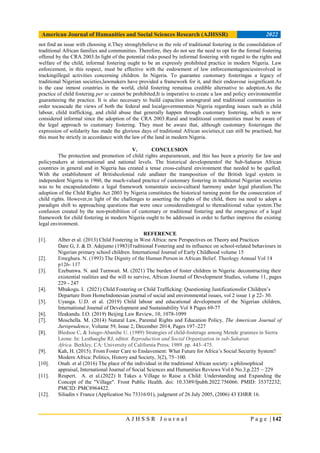 Guaranteeing Child Fostering and Parental Rights in Nigeria: Law and ...