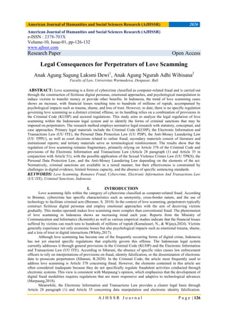Legal Consequences for Perpetrators of Love Scamming | PDF
