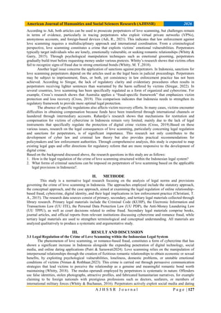 Legal Consequences for Perpetrators of Love Scamming | PDF