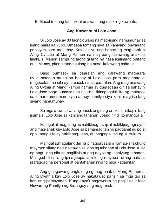 Kwentong Bayan Maikling Kwento Tungkol Sa Kalikasan
