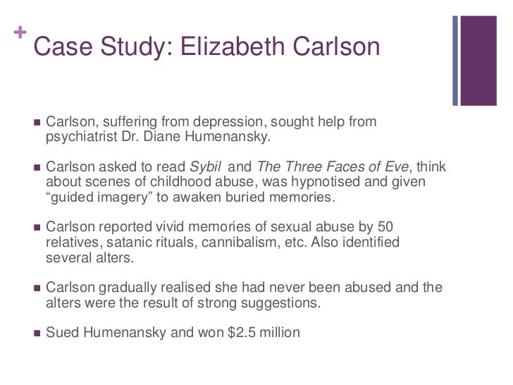 Case study dissociative identity disorder Case study dissociative identity disorder