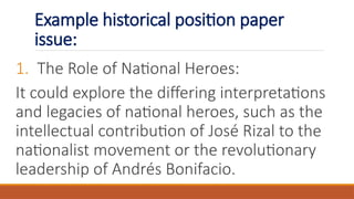 History Position Paper Second Quarter Lesson Three Types of Position Paper.pptx