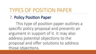 Second Quarter Lesson Three Types of Position Paper.pptx