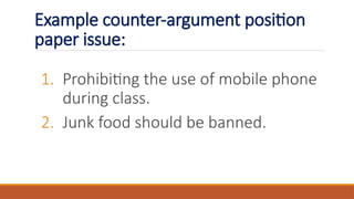 Second Quarter Lesson Three Types of Position Paper.pptx