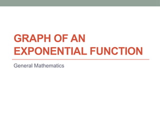 Exponential Function General Graph Examples Pdf GRAPH OF AN EXPONENTIAL FUNCTION AND ETC | PPTX