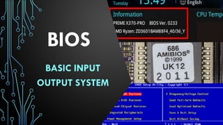 BIOS
BASIC INPUT
OUTPUT SYSTEM
 
