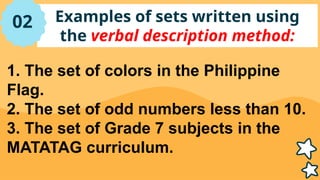 Written Description Set Math Q2 LESSON 7.pptx sets, subsets and intersection | PPTX