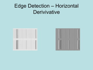 Edge Detection – Horizontal
Derivivative
 
