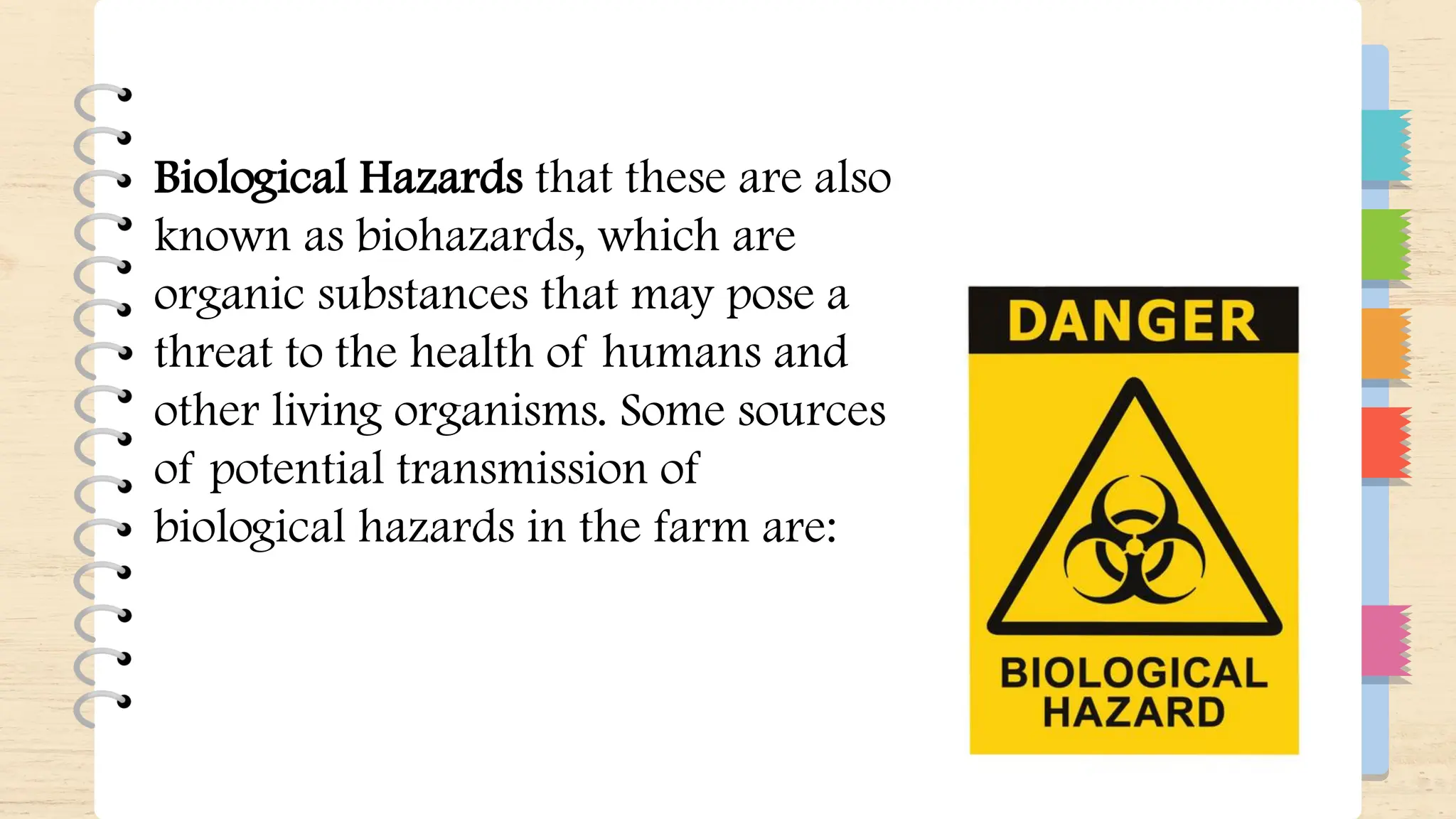 Biological Hazards Examples In Farm
