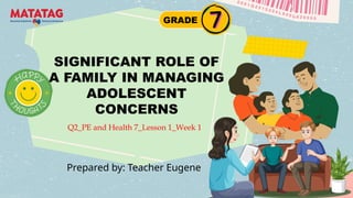 Family discussing health concerns