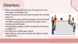 Message Relay Game Direction Physical Activity Participation: Invasion Gamespptx | PPTX