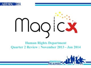 Human Rights Department
Quarter 2 Review : November 2013 - Jan 2014
 
