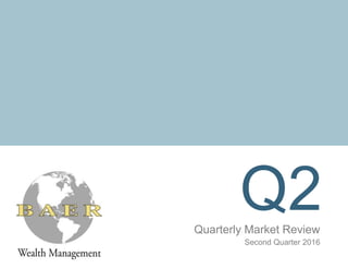 Q2Quarterly Market Review
Second Quarter 2016
 