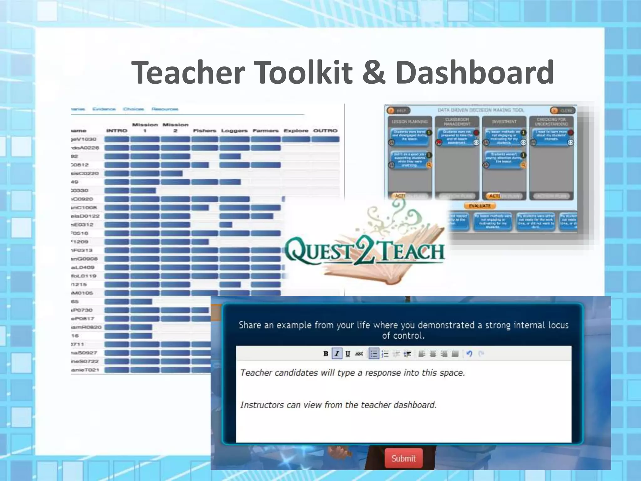Teacher Toolkit & Dashboard
 