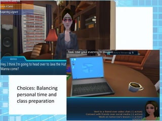 Choices: Balancing
personal time and
class preparation
 