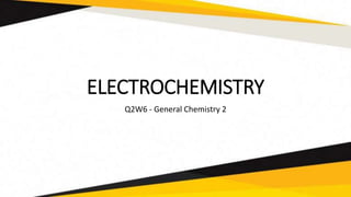 ELECTROCHEMISTRY
Q2W6 - General Chemistry 2
 