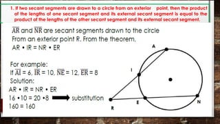 External Secant 2ndWeek 8 Secant and Tangent of a circle | PPT