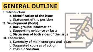 How to write a position paper in a proper way | PPTX