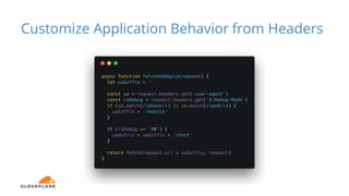 Customize Application Behavior from Headers
 