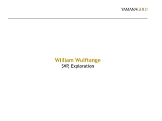 William Wulftange
SVP, Exploration
 