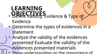 Judging the Validity of the Materials Viewed | PPTX