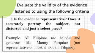 Judging the Validity of the Materials Viewed | PPTX