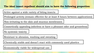 Irretating Insect Properties of Insect Repellents and Their Health Risks | PPTX