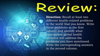 Q3-PPT-HEALTH10- Significance of Global health Initiatives.pptx