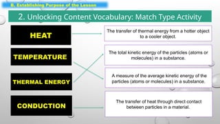 SCIENCE grade 7 topic heat and temperature | PPTX