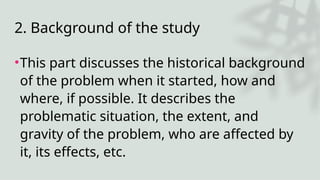 Comprehensive Guide to Writing Chapter 1: The Problem and Its ...