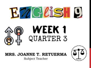 MRS. JOANNE T. RETUERMA
Subject Teacher
 