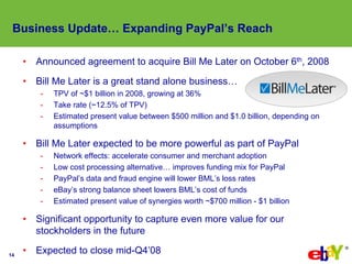 eBay 2008, Q3 Earnings