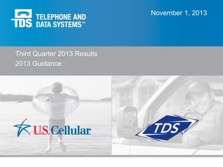 November 1, 2013

Third Quarter 2013 Results
2013 Guidance

 