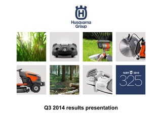 Q3 2014 results presentation  