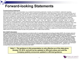 1
Forward-looking Statements
Forward-looking Statements
Certain statements made in this presentation may constitute forwar...