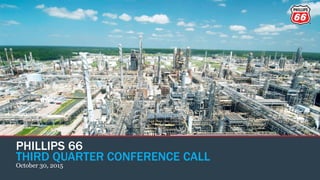 PHILLIPS 66
THIRD QUARTER CONFERENCE CALL
October 30, 2015
 