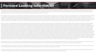Forward Looking Information
This document contains forward-looking statements that reflect management’s current expectations related to matters such as future financial performance and operating results of the Company. Forward-looking statements are
provided for the purposes of providing information about Management’s current expectations and plans and allowing investors and others to get a better understanding of the Company’s financial position, results of operations and
operating environment. Readers are cautioned that such information may not be appropriate for other circumstances.
All statements other than statements of historical facts included in this document may constitute forward-looking statements, including but not limited to, statements concerning Management’s current expectations relating to possible
or assumed future prospects and results, the Company’s strategic goals and priorities, its actions and the results of those actions and the economic and business outlook for the Company. Often, but not always, forward-looking
statements can be identified by the use of forward-looking terminology such as “may”, “will”, “expect”, “intend”, “believe”, “estimate”, “plan”, “can”, “could”, “should”, “would”, “outlook”, “forecast”, “anticipate”, “aspire”, “foresee”,
“continue”, “ongoing” or the negative of these terms or variations of them or similar terminology. Forward-looking statements are based on the reasonable assumptions, estimates, analyses, beliefs and opinions of Management, made
in light of its experienceand perception of trends, current conditions and expected developments, as well as other factors that Management believes to be relevant and reasonable at the date that such statements are made.
By their very nature, forward-looking statements require Management to make assumptions and are subject to inherent risks and uncertainties, which give rise to the possibility that the Company’s assumptions, estimates, analyses,
beliefs and opinions may not be correct and that the Company’s expectations and plans will not be achieved. Examples of Management’s beliefs, which may prove to be incorrect, include, but are not limited to, beliefs about the
effectiveness of certain performance measures, beliefs about current and future competitive conditions and the Company’s position in the competitive environment, beliefs about the Company’s core capabilities and beliefs regarding
the availability of sufficient liquidity to meet the Company’s contractual obligations. Although the Company believes that the forward-looking statements in this document are based on information, assumptions and beliefs that are
current, reasonable and complete, these statements are necessarily subject to a number of factors that could cause actual results to differ materially from Management’s expectations and plans as set forth in such forward-looking
statements. Some of the factors, many of which are beyond the Company’s control and the effects of which can be difficult to predict, include: (a) credit, market, currency, operational, liquidity and funding risks, including changes in
economic conditions, interest rates or tax rates; (b) the ability of the Company to attract and retain high quality employees for all of its businesses, Dealers, Canadian Tire Petroleum retailers and Mark’s and FGL Sports franchisees, as
well as the Company’s financial arrangements with such parties; (c) the growth of certain business categories and market segments and the willingness of customers to shop at its stores or acquire its financial products and services; (d)
the Company’s margins and sales and those of its competitors; (e) the changing consumer preferences toward eCommerce, online retailing and the introduction of new technologies; (f) risks and uncertainties relating to information
management, technology, cyber threats, property management and development, environmental liabilities, supply chain management, product safety, changes in law, regulation, competition, seasonality, weather patterns, commodity
prices and business disruption, the Company’s relationships with suppliers, manufacturers, partners and other third parties, changes to existing accounting pronouncements, the risk of damage to the reputation of brands promoted by
the Company and the cost of store network expansion and retrofits; (g) the Company’s capital structure, funding strategy, cost management programs and share price; and (h) the Company’s ability to obtain all necessary regulatory
approvals. Management cautions that the foregoing list of important factors and assumptions is not exhaustive and other factors could also adversely affect the Company’s results. Investors and other readers are urged to consider the
foregoing risks, uncertainties, factors and assumptions carefully in evaluating the forward-looking statements and are cautioned not to place undue reliance on such forward-looking statements.
For more information on the risks, uncertainties and assumptions that could cause the Company’s actual results to differ from current expectations, please refer to the “Risk Factors” section of the Company’s Annual Information Form
for fiscal 2015, as well as the Company’s other public filings, available on the SEDAR (System for Electronic Document Analysis and Retrieval) website at www.sedar.comand at investors.canadiantire.ca
Forward-looking statements do not take into account the effect that transactions or non-recurring or other special items announced or occurring after the statements are made, have on the Company’s business. For example, they do
not include the effect of any dispositions, acquisitions, asset write downs or other charges announced or occurring after such statements are made.
The forward-looking statements and information contained herein are based on certain factors and assumptions as of the date hereof. The Company does not undertake to updateany forward-looking statements, whether written or
oral, that may be made from time to time by it or on its behalf, to reflect new information, future events or otherwise, unless required by applicable securities laws.
 